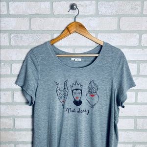 NWOT Maurices Disney Villains “Not Sorry” t-shirt